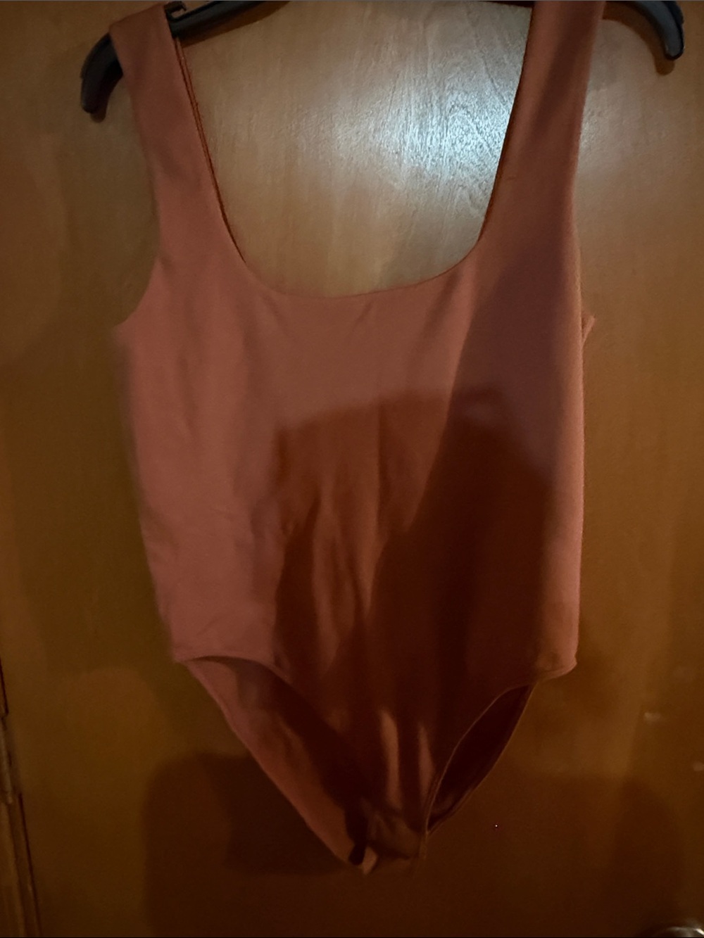 a new day Women's Scoop Neck Bodysuit in Rust
